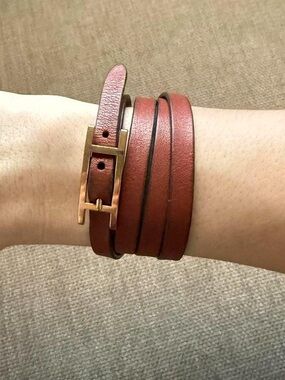Hermès Behapi 3MM Leather Triple Tour Bracelet